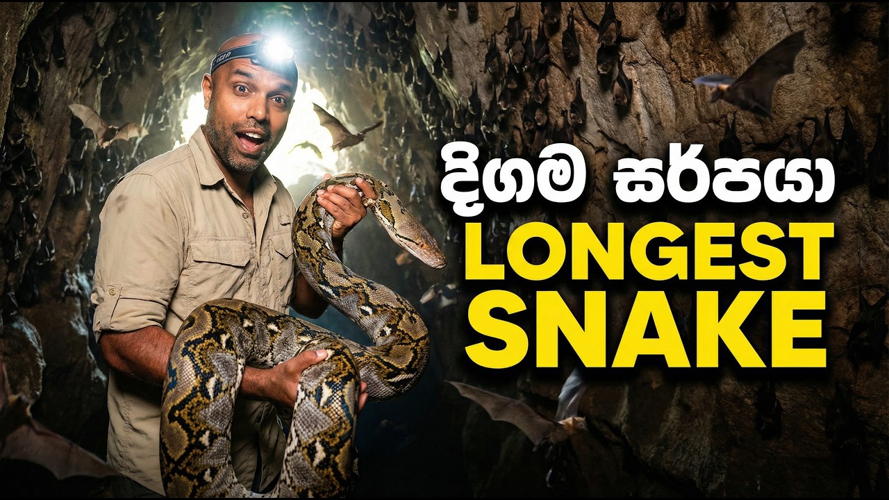 වවුල් ගුහාවේ යෝධ පිඹුරන් | Giant snakes in a bat cave