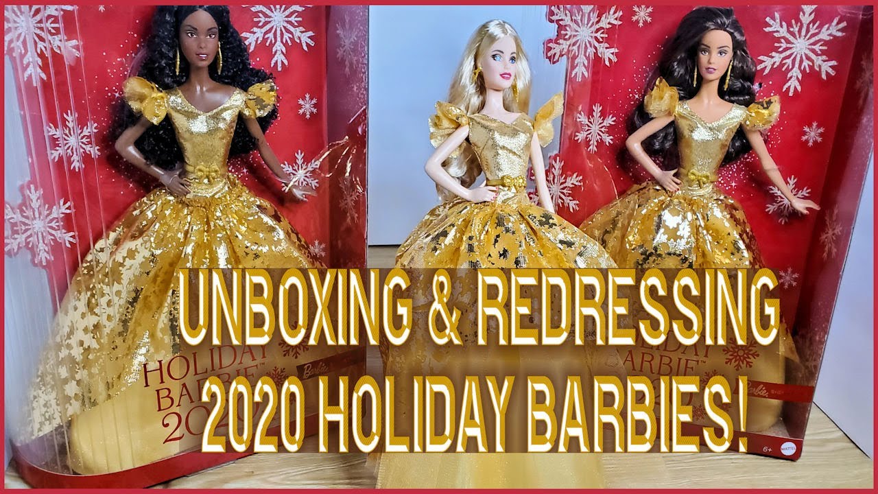 Unboxing & Redressing 2020 Holiday Barbies
