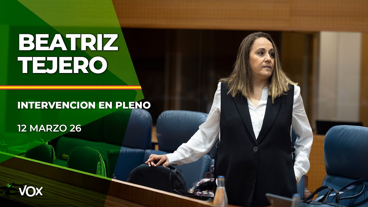 12.03 I Intervención BEATRIZ TEJERO en la Asamblea de Madrid