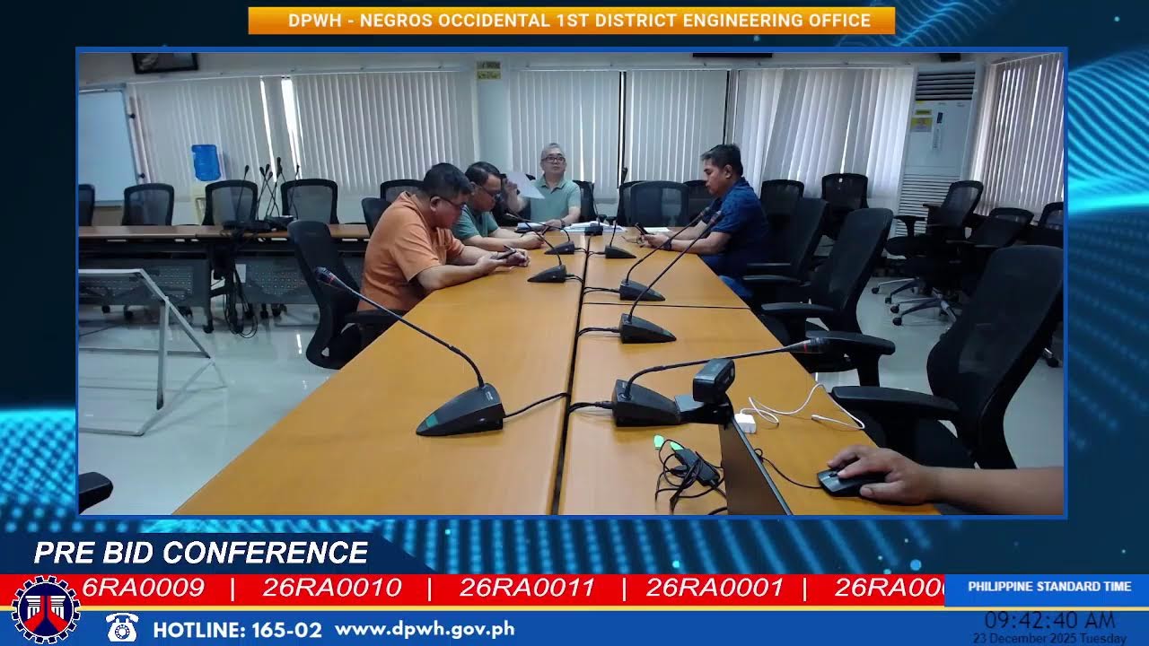 Procurement Livestream for DPWH Negros Occidental 1st DEO on December 23, 2025