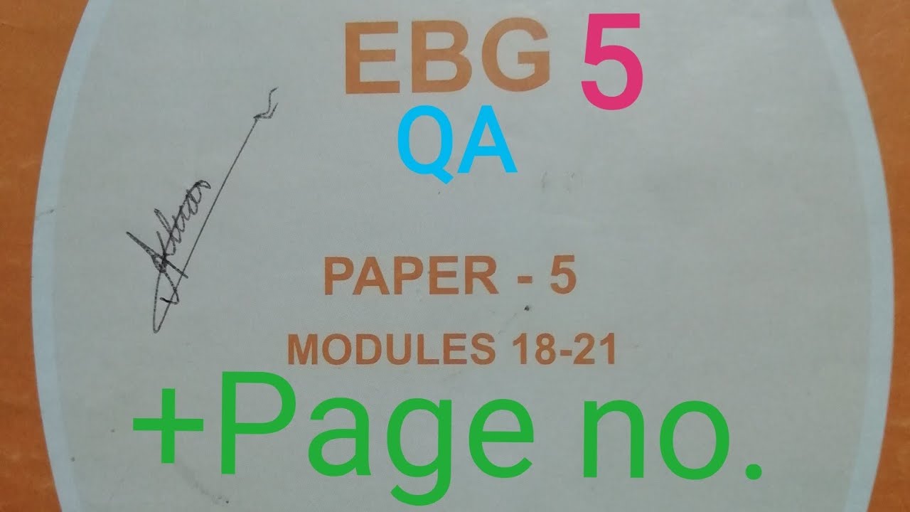 EBG 5 final exam 2021 question answer with page no.