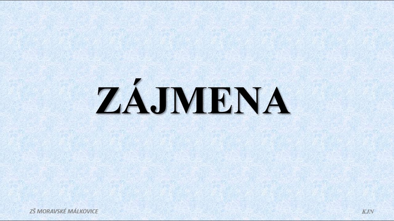 Zájmena rozdělení
