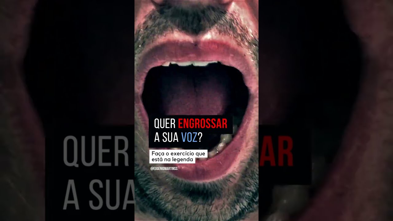 Como engrossar a voz #shorts