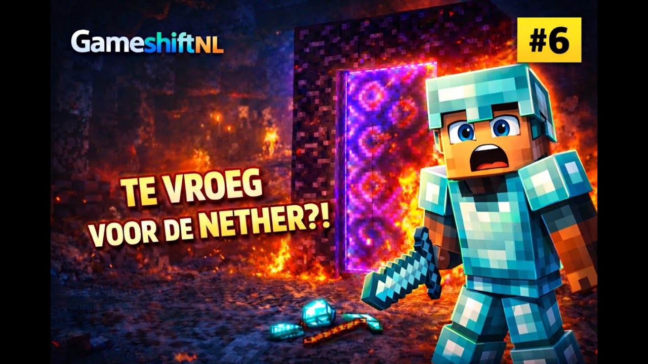 TE VROEG door de Nether ?! 😱 Aflevering #6