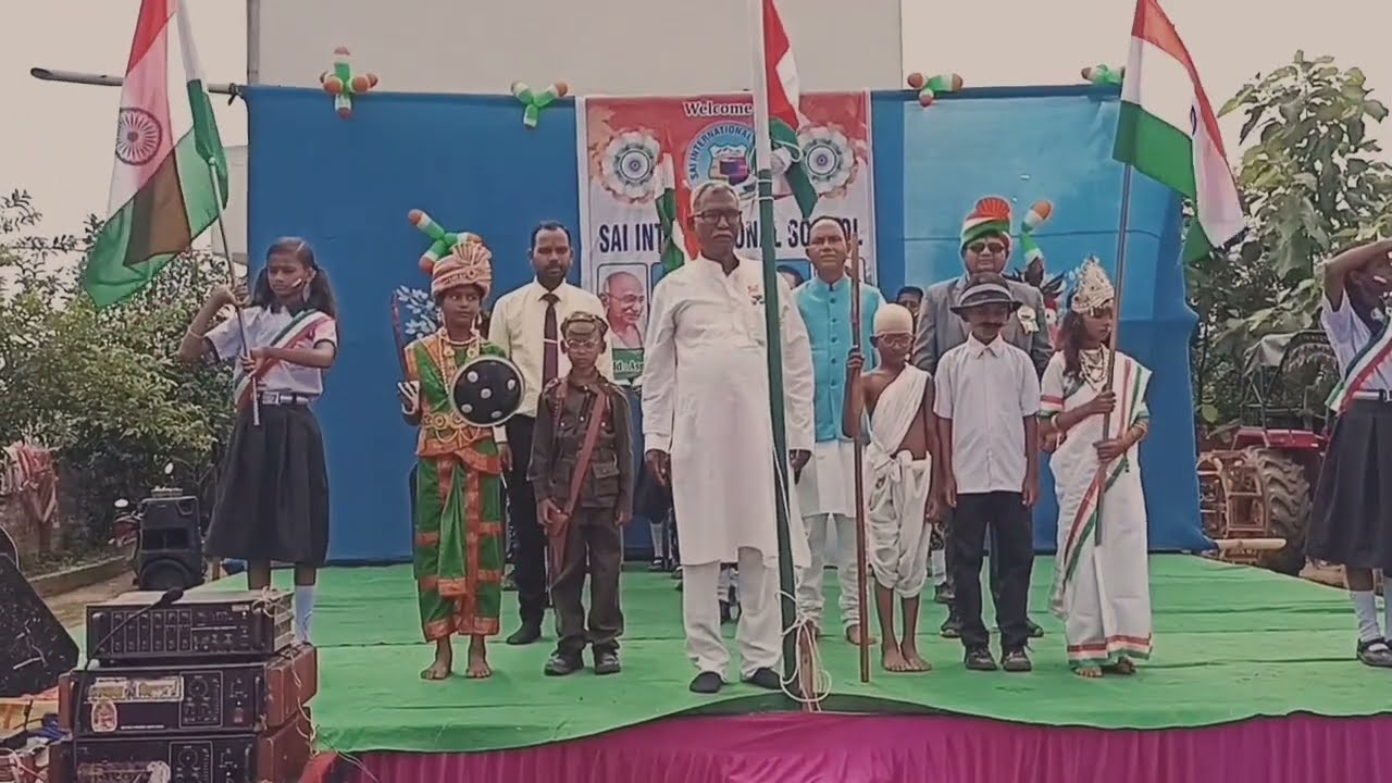 Flag hoisting | Sai international school, Asnabad | prade