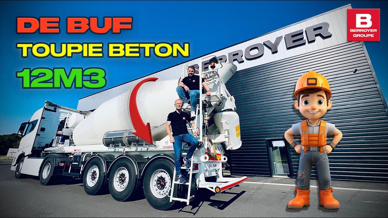 🟨🚧 TOUPIE DE BUF, 12 m&sup3; de b&eacute;ton sur Semi-Remorque ! Il en R&ecirc;vait... @debufconcretetransportmixe396