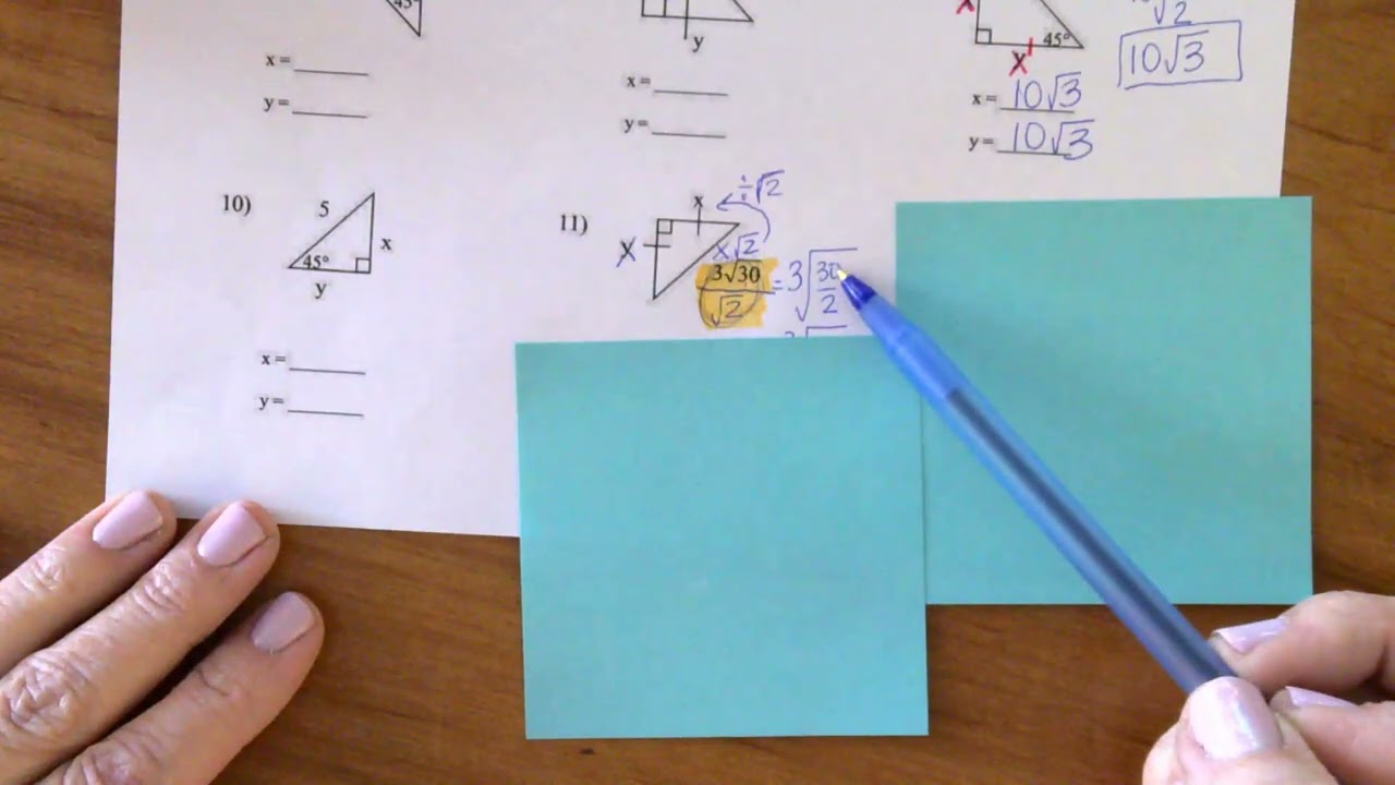 8.3 Special Right Triangles 30-60-90