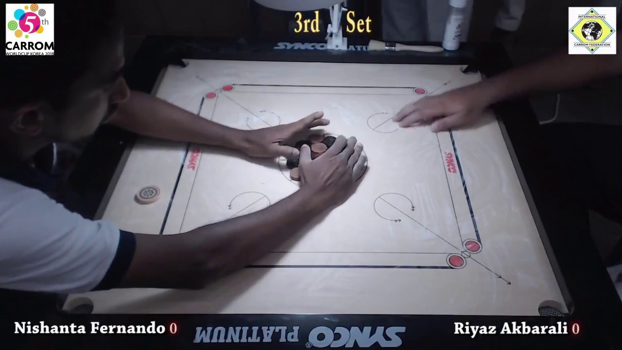 Carrom World Cup Korea 2018 Semi-Final 3rd Set Nishanta Fernando vs Riyz Akbarali