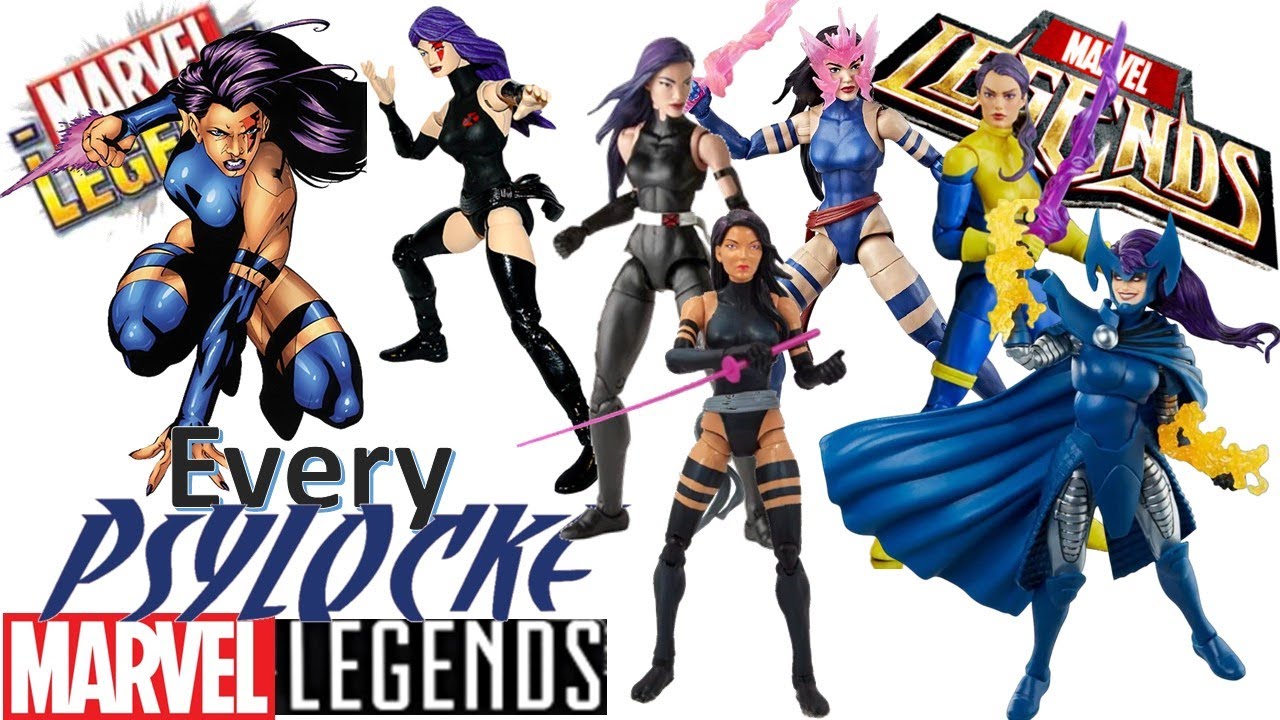 *see newer video* Every Marvel Legend Psylocke Toybiz and Hasbro Comparison X-men Amazon Nimrod