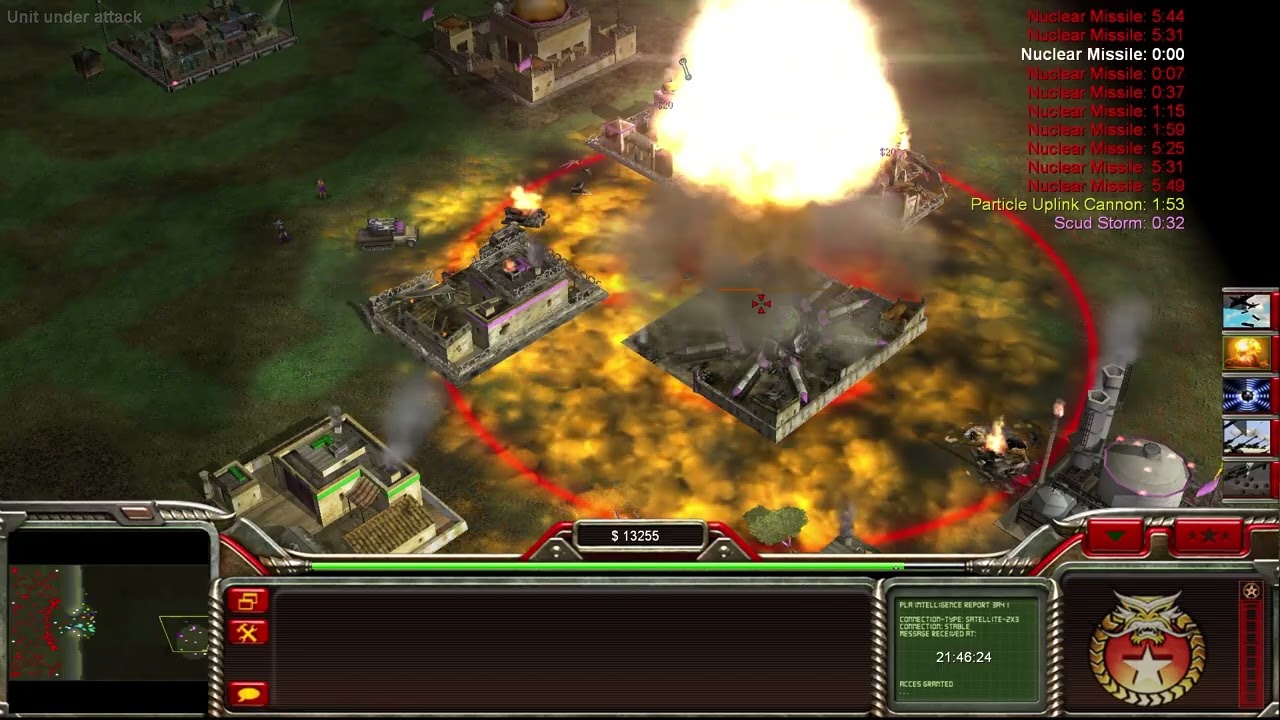 Command Conquer Generals Zero Hour 1 vs 7 China Tank (Last Stand)