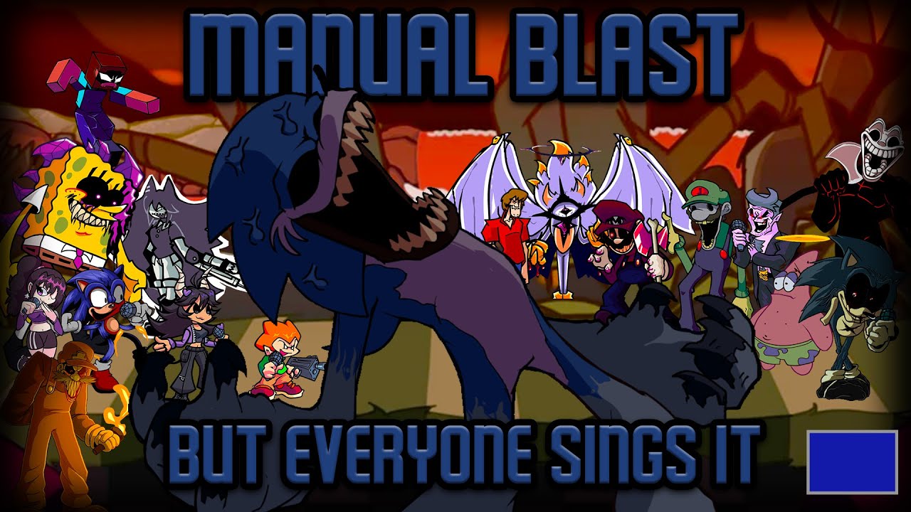 MANUAL BLAST but Every Turn a Different Character Sings It 🎵🎤 (FNF BETADCIU) 