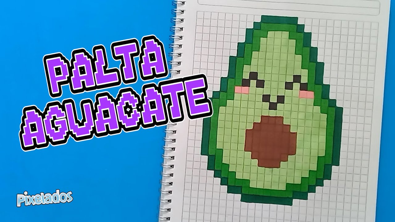 COMO DIBUJAR UNA PALTA O AGUACATE en PIXEL ART - PIXELADOS