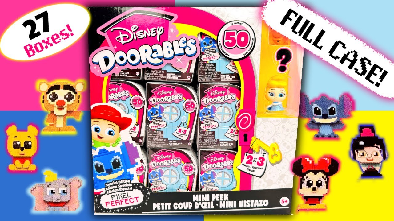 Unboxing FULL CASE Disney Doorables PIXEL PERECT Series 12!!!