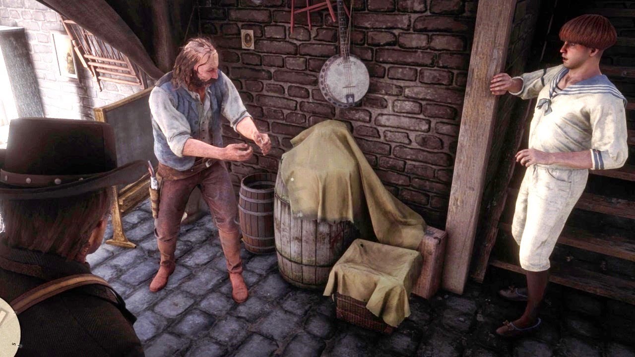 Истории RDR 2 — Похищение мальчика в подвале оружейного магазина