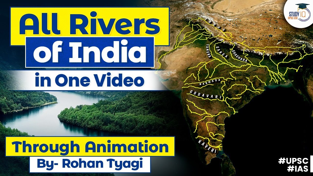 Learn All Rivers of India through 3D Animation | Drainage & Catchment | UPSC IAS & Competitive Exams