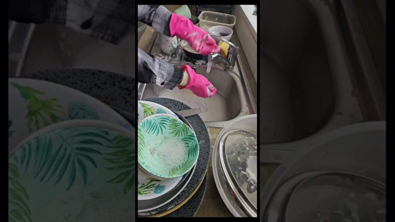 Dirty to Dazzling : kitchen Dishes clean up ASMR