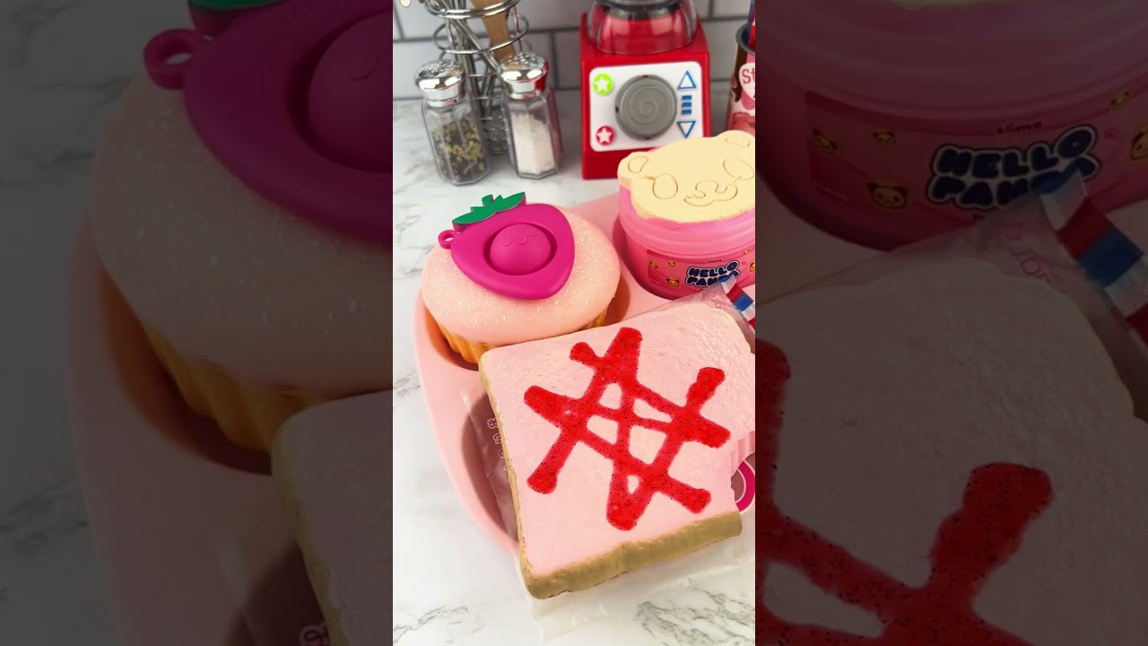 Packing School Lunch with Fidget Food *PINK ONLY* Satisfying Video ASMR! #fidgets #asmr