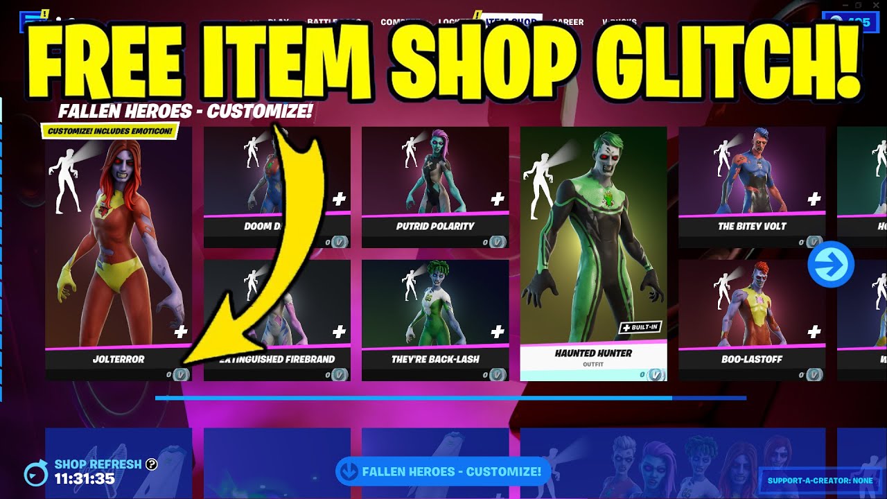 *GLITCH* ITEM SHOP FOR FREE!