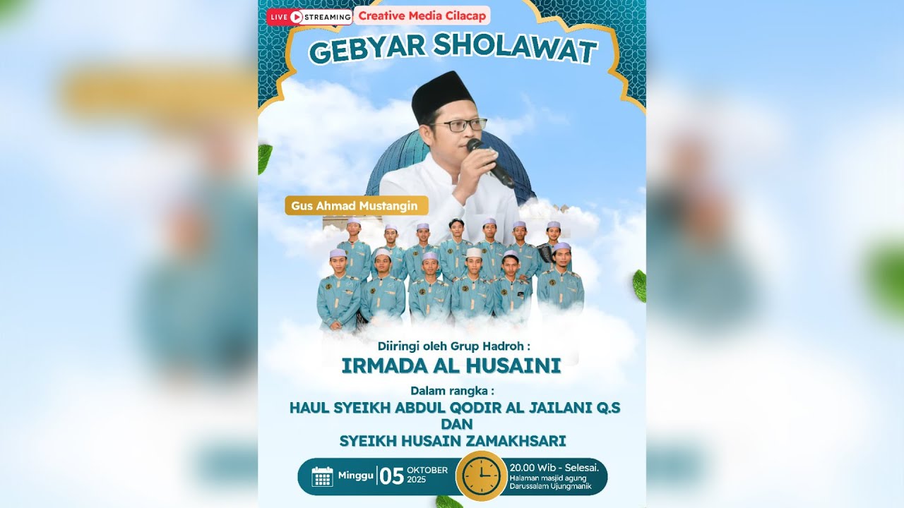 Live 🔴Gebyar Sholawat Bersama Gus Ahmad Mustangin, Diiringi Oleh Grup Hadrah IRMADA Al Husaini