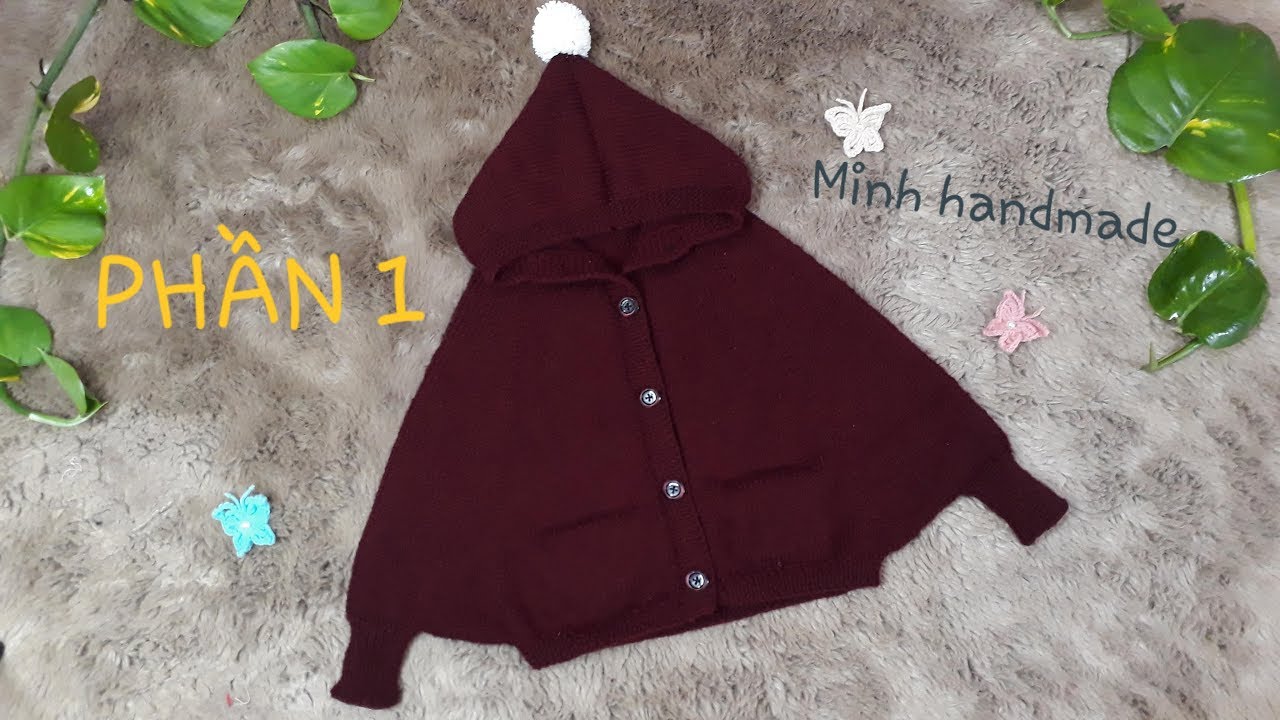 PHẦN 1 - Đan Áo Khoác Len Cánh Dơi, Đan Áo Có Túi Chìm /How To Knit A Batwing Coat- Part 1