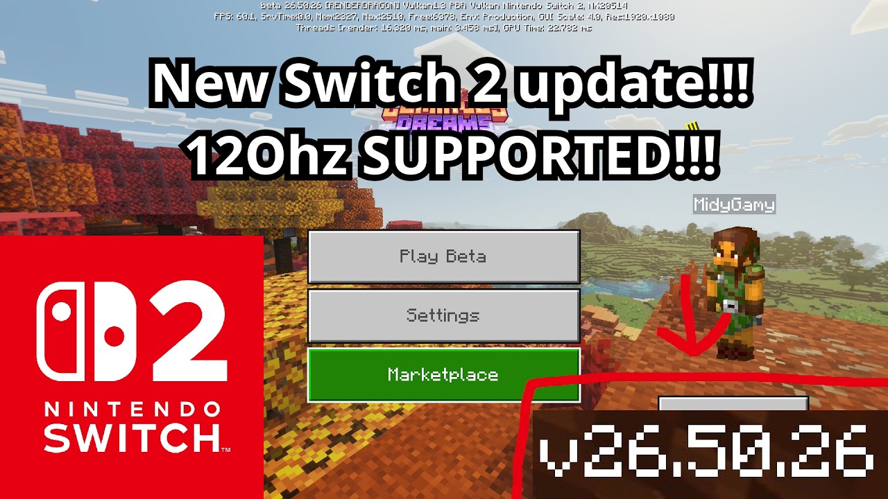New Minecraft Nintendo Switch 2 Closed Beta update!!!