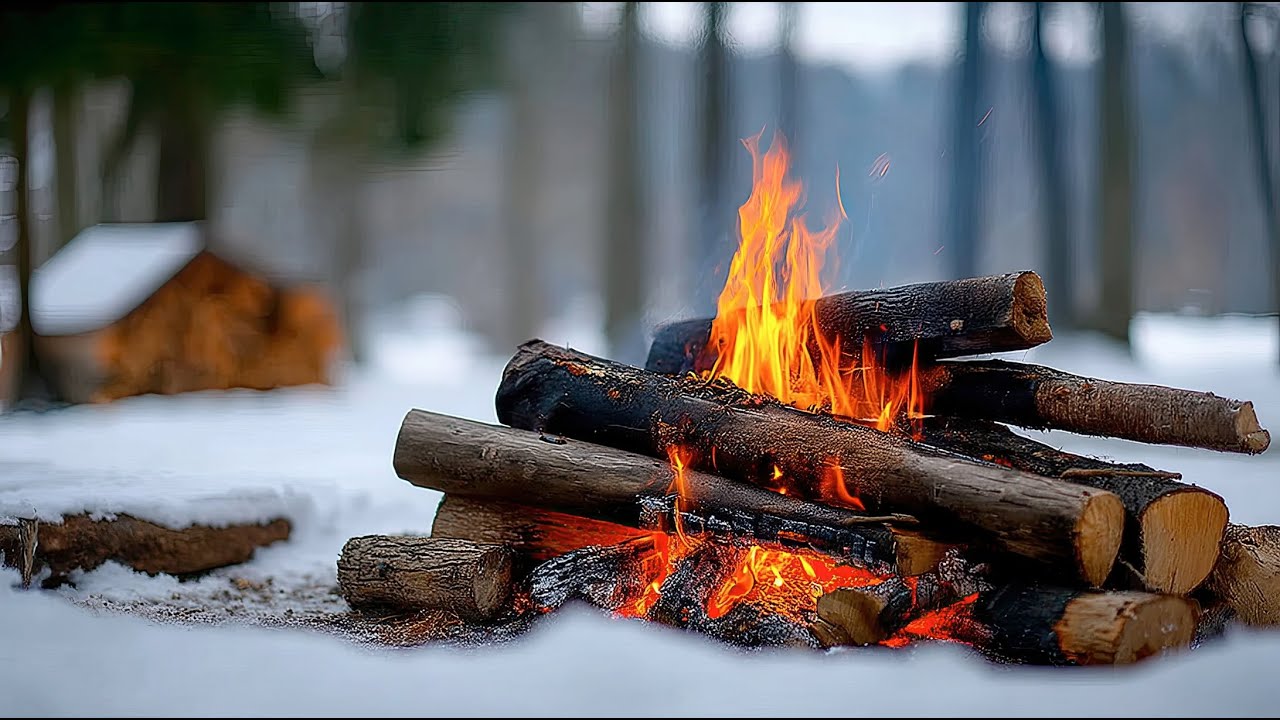 Winter Fireplace Sounds for Anxiety Relief and Restful Sleep
