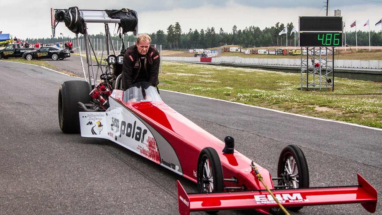 FHRA Nitro Nationals Alastaro 2013, Jari Halinen warming up his Top Fuel dragster