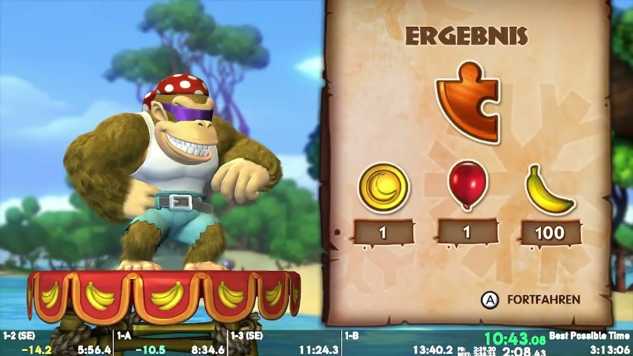 [WORLD RECORD] DKC: Tropical Freeze All Puzzle Pieces Speedrun in 3:18:54