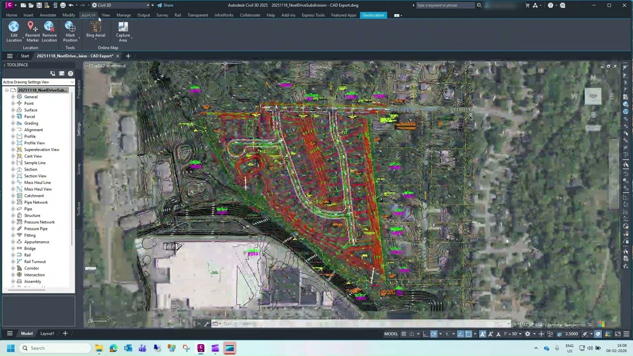 How to Add Real-World Geo location in Civil 3D | Complete Guide #civil3d #geolocation #aerialview