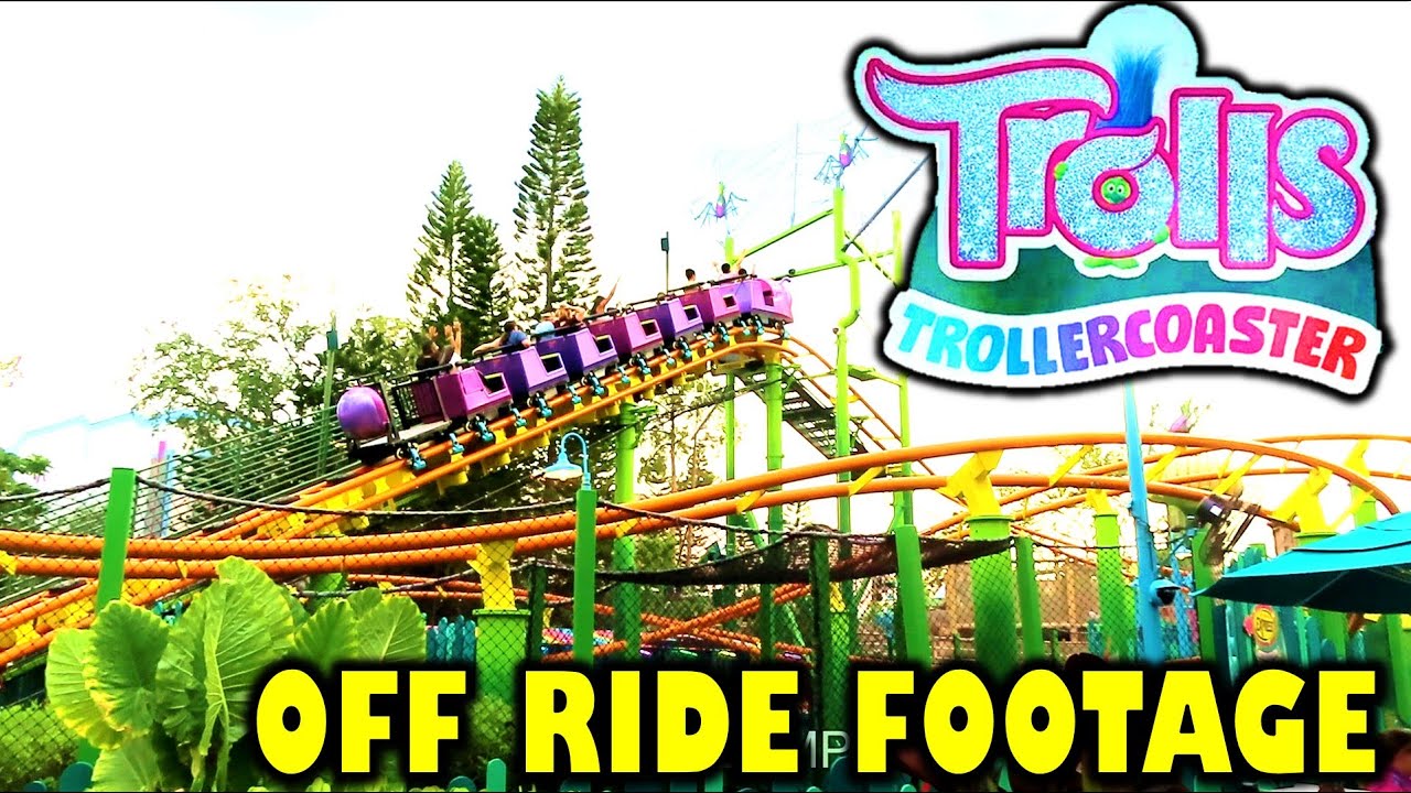 Trolls Trollercoaster at Universal Studios Florida Off-Ride Footage (No Copyright)