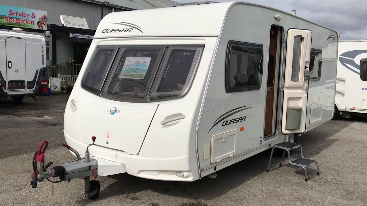 Lunar Quasar 544 2010 Fixed bed touring caravan for sale at North Western Caravans £9200