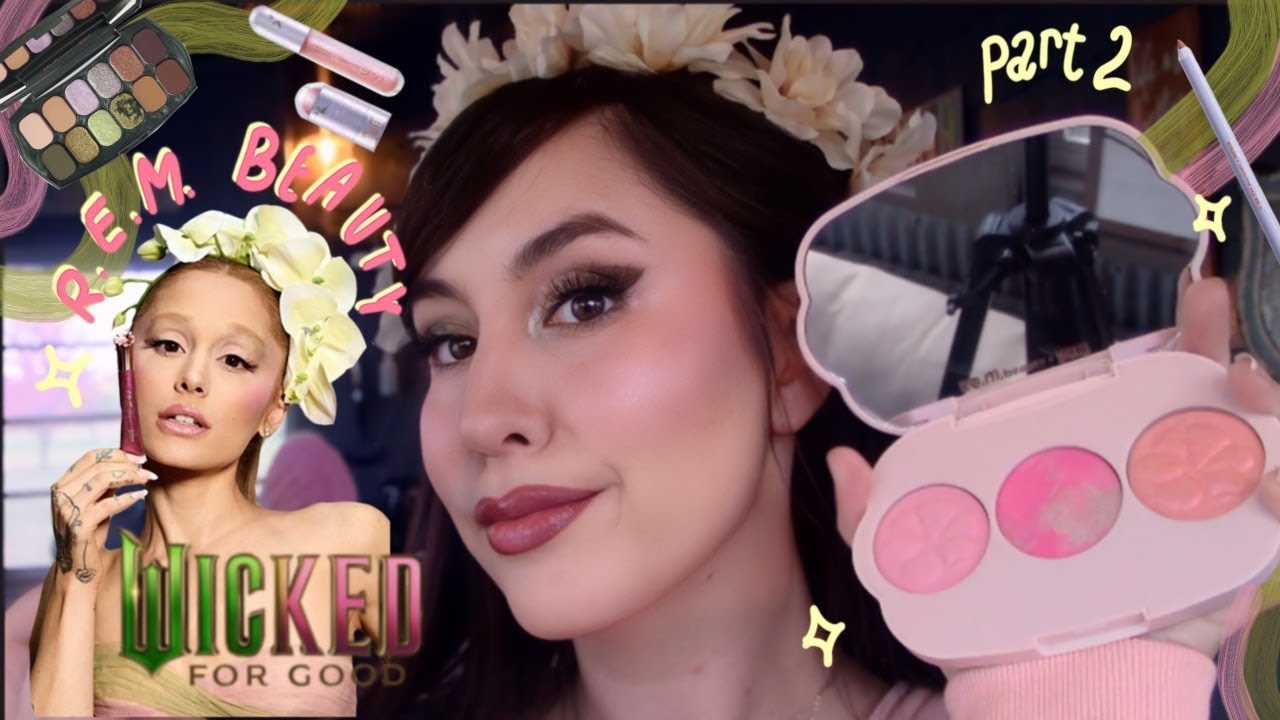 ​r.em.beauty Wicked For Good Collection+Tutorial!Ozian Forest Palette, Cherry Blossom Blush Palette