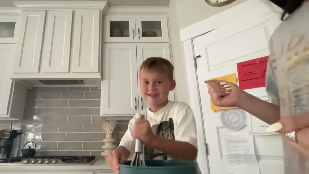 Me and my sister making brownies together, funny edition