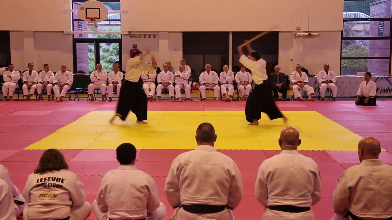 Démonstration Aïkido, Kagami Biraki du judo, janvier 2018, Seine saint Denis
