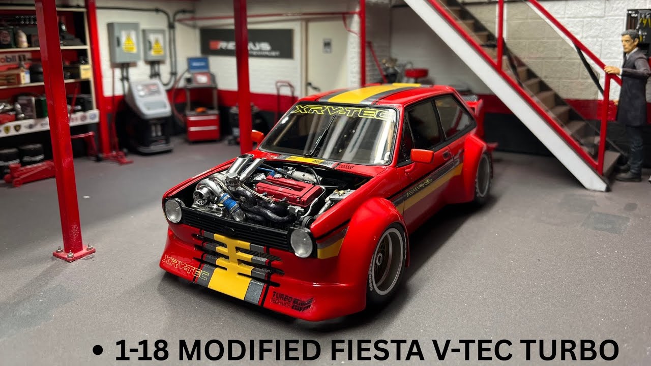 Badass custom built 1-18 scale mk1 ford fiesta xr2 V-tec turbo #norev #modified118 #ford #xr2 #vtec