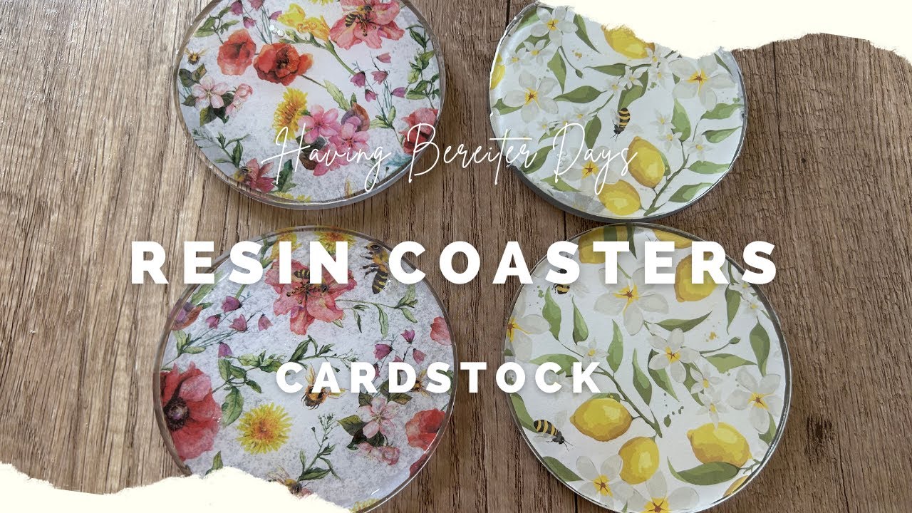 What is the best method for using cardstock for my resin coasters?