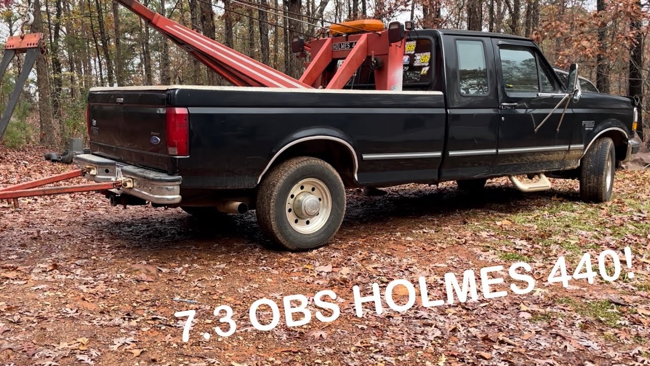 OBS Ford 7.3 Holmes 440 Picking up Suburban!