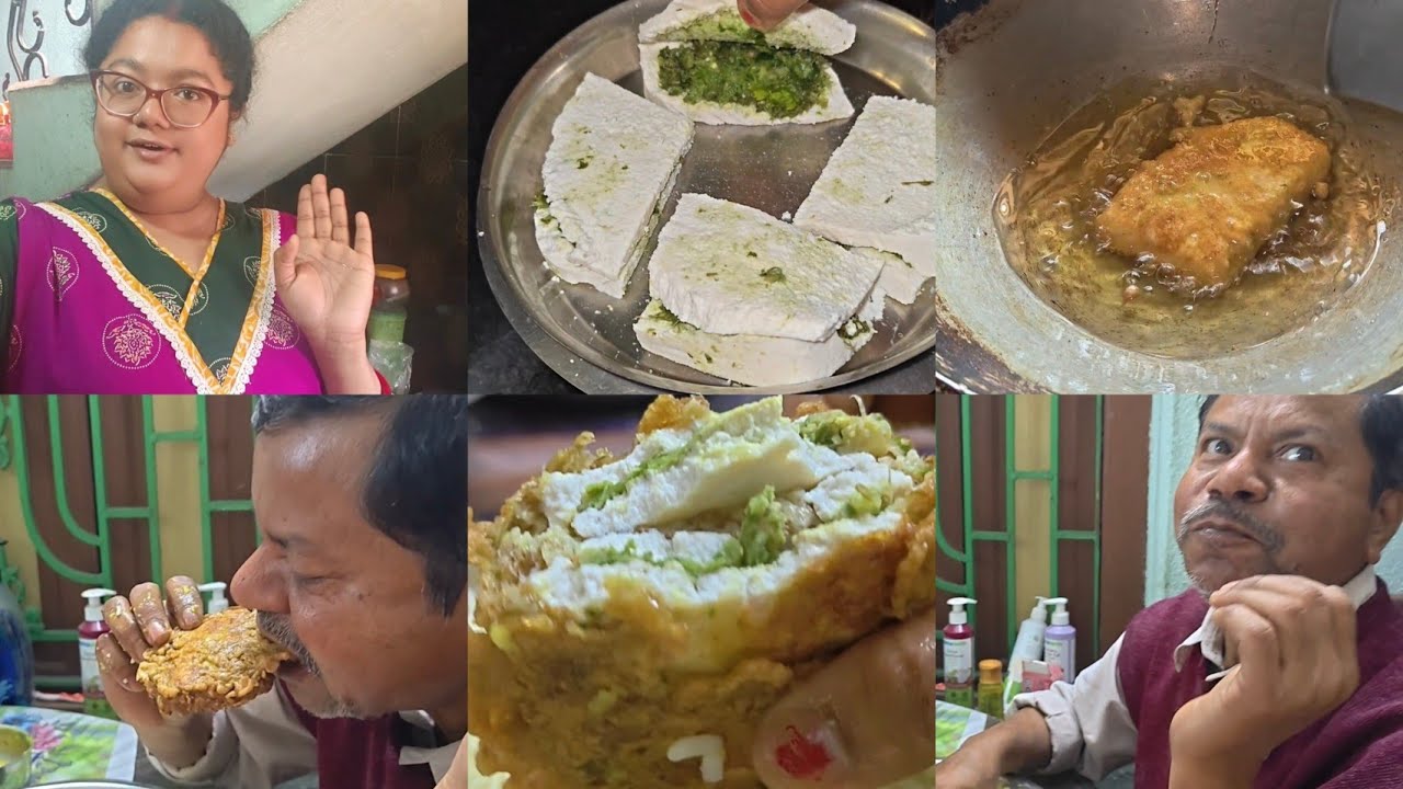 আজ আমি একটা জিনিস বানিয়ে খাওয়ালাম আমার বাপি মা কে 🥰