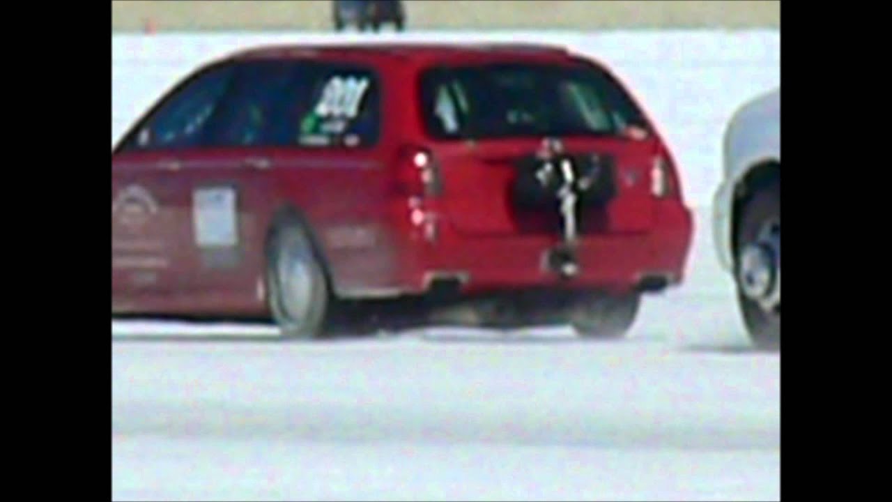 MG Estate Car on the Salt Flats