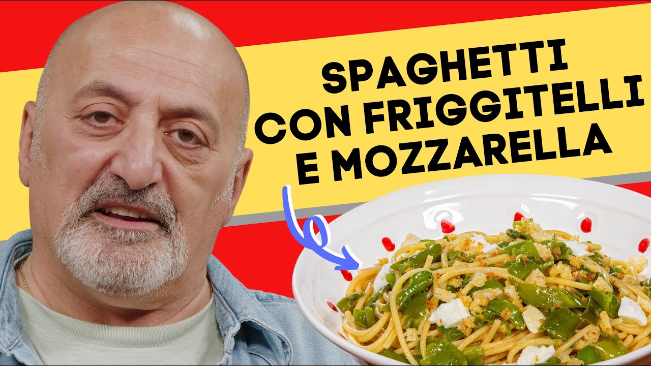 Spaghetti con friggitelli e mozzarella