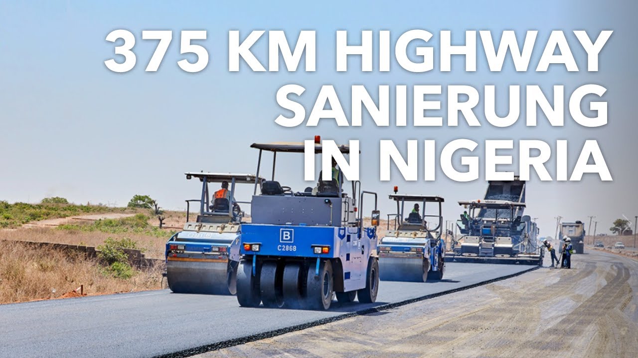 Stra&szlig;enbau in Nigeria: Deutsche Maschinen im Gro&szlig;bauprojekt