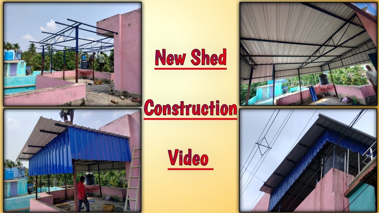 Shed Construction Video 🔱/ Sunroof Making Idea💡