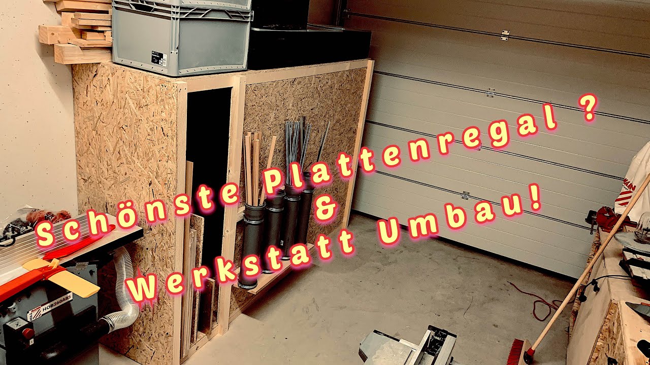 Plattenregal / Werkstatt Umbau #heimwerken #diy #selbermachen #holzbearbeitung