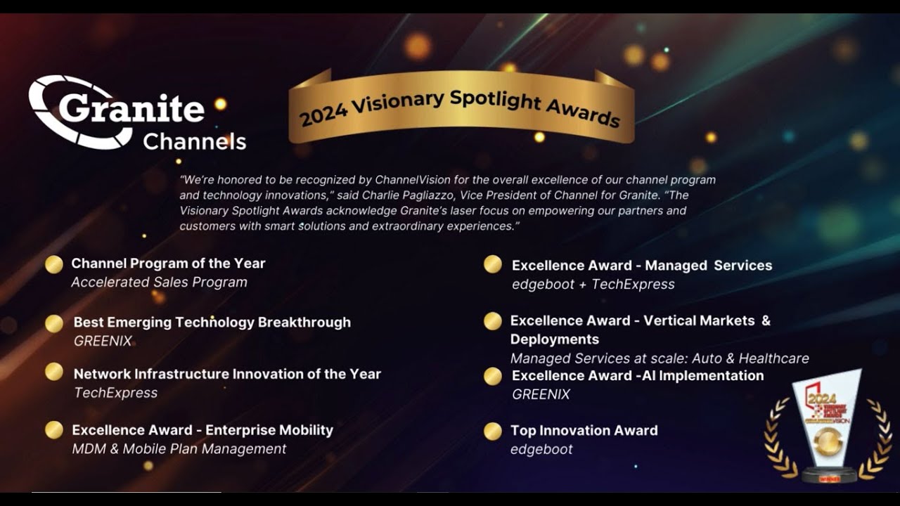VSAs 2024: Granite Wins Best Emerging Tech, Managed Svcs and More