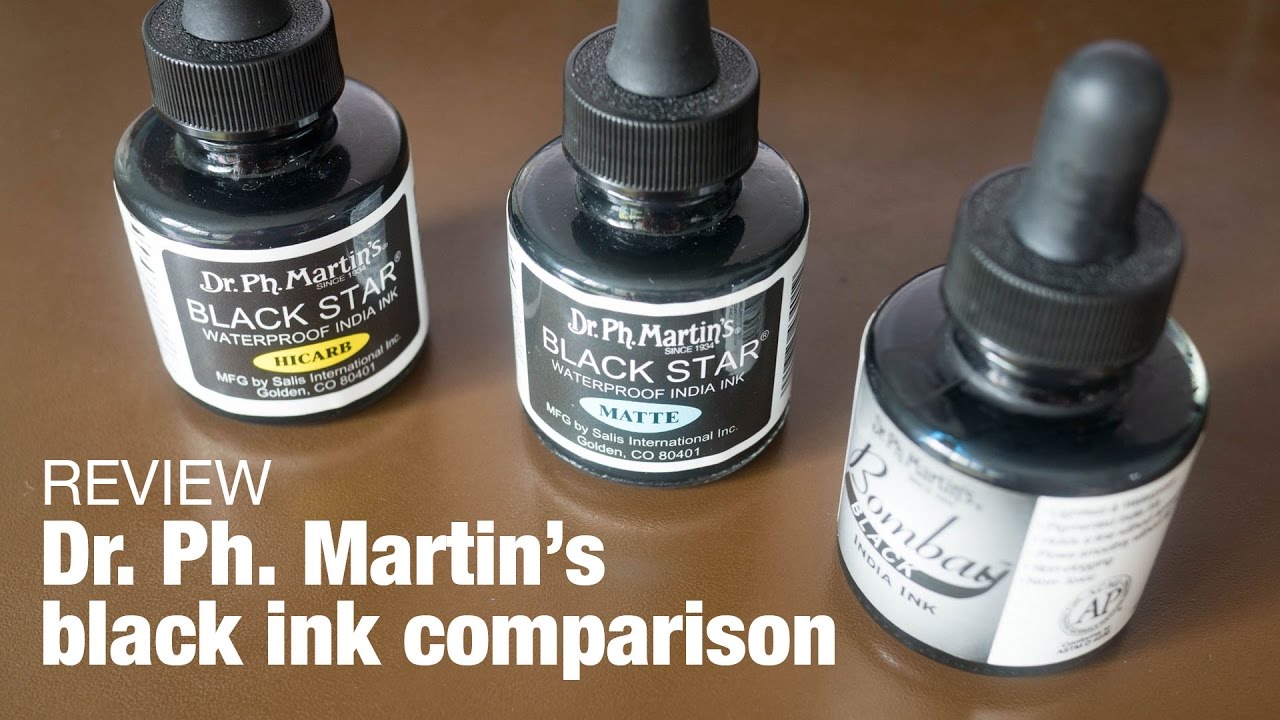 Dr Ph Martin's Black Ink Comparison