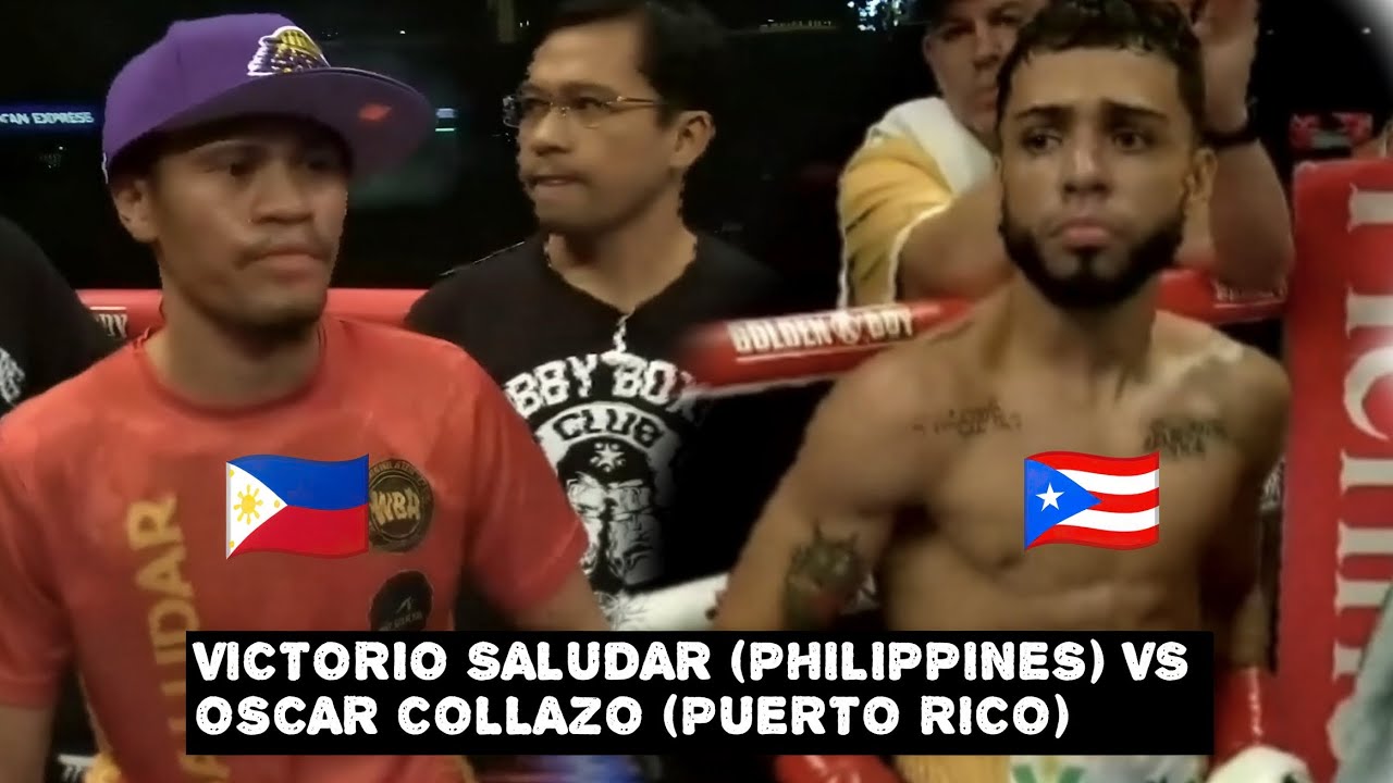 KNOCKOUT! VICTORIO SALUDAR (PHILIPPINES) VS OSCAR COLLAZO (PUERTO RICO) WBA TITLE ELIMINATOR!