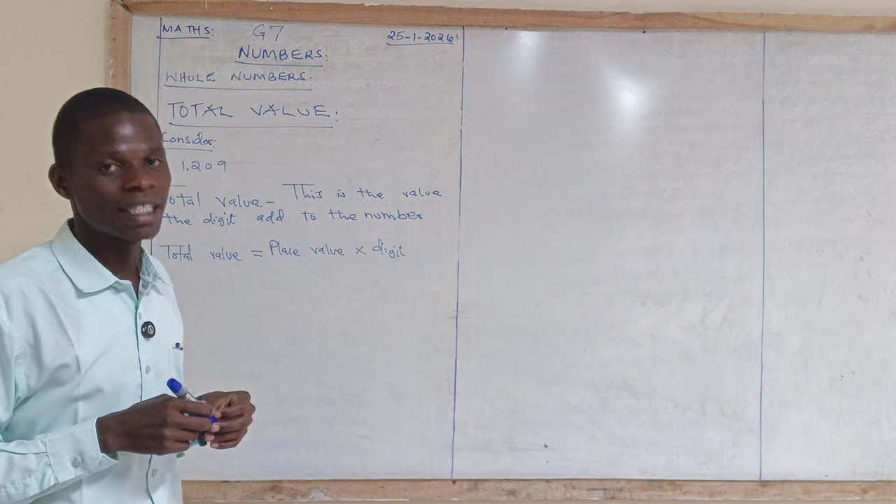 TOTAL VALUE  - ( LESSON 2 JSS GRADE 7 MATHEMATICS TOPIC 1 NUMBERS ).