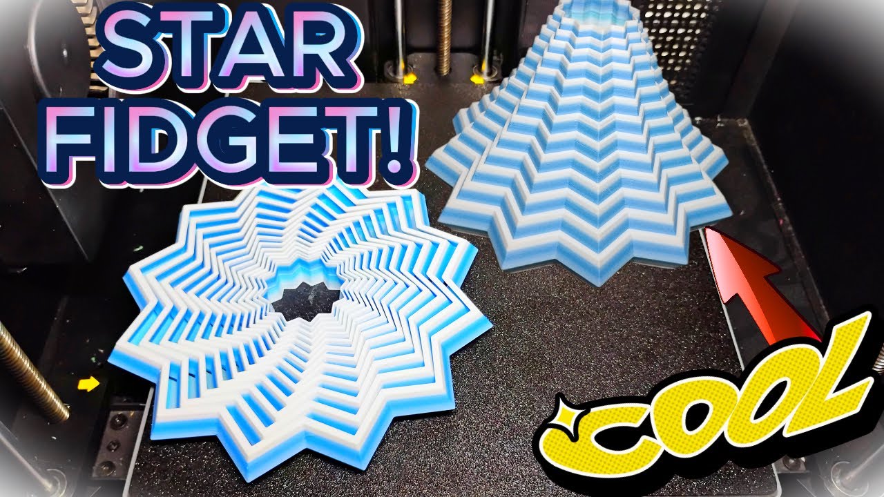 How To Make A Star Fidget Toy Using Tinkercad! Super Cool and Super Easy! Yay!
