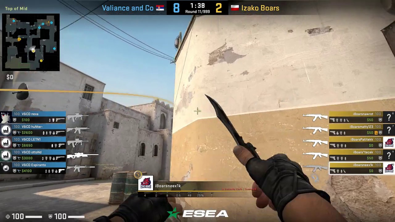 ESports - CS:GO, Izako Boars vs Valiance, ESEA MDL Season 30 Europe (26th of February 2019), Dust...