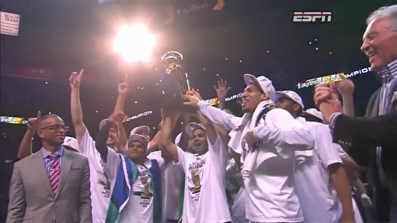 San Antonio Spurs title ceremony and MVP award 2014